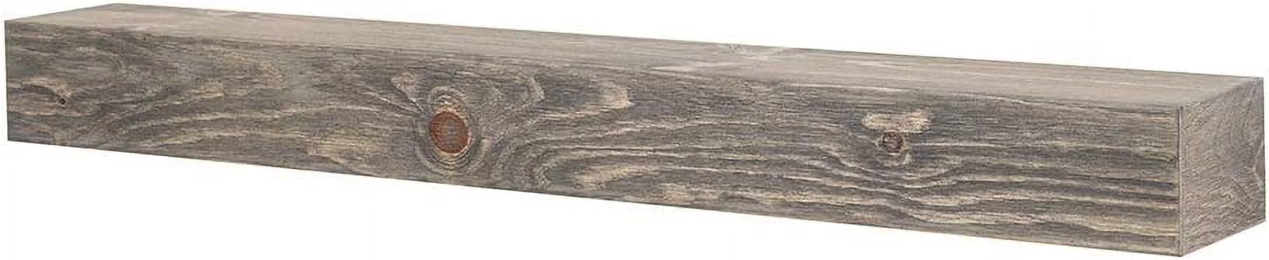 Mantels Direct Vail 60-in x 6-in Farmhouse Wood Fireplace Mantel Shelf -Driftwood
