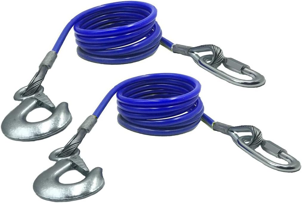 DLLRV Trailer Safety Chains Cables 68 inch for Towing Bar，12000 Lbs Loading one Pair（Two Pack） Pack of 2