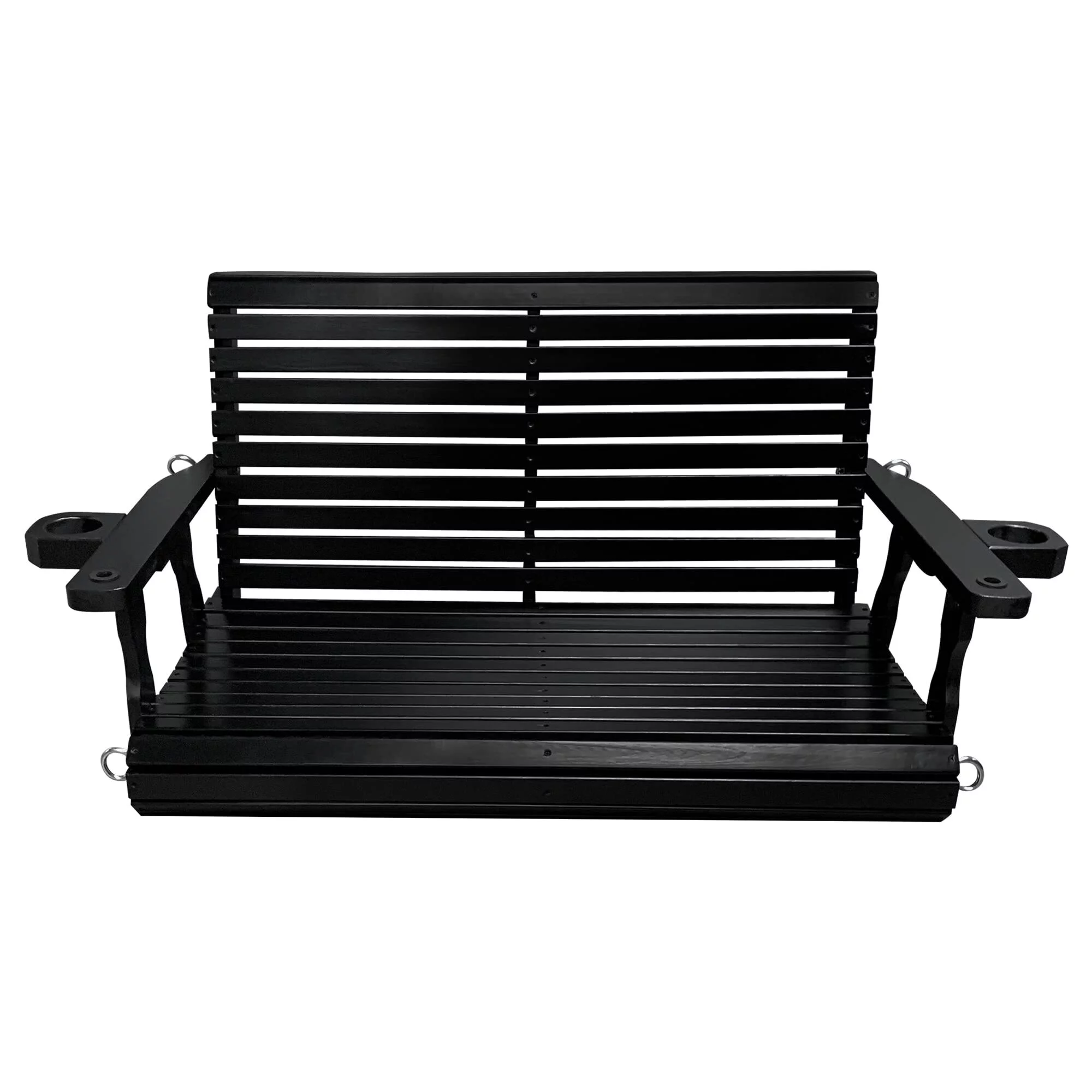 2 Person Solid Wood Porch Swing - N/A White