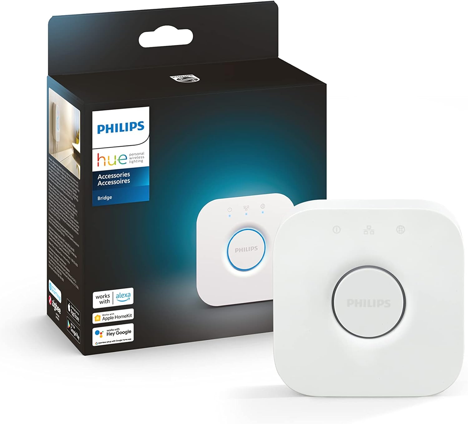 Philips Hue Smart 100W PAR38 LED Bulb & Bridge - Unlock The Full Potential of Hue - Multi-Room and Out-of-Home Control - Create Automations and Zones