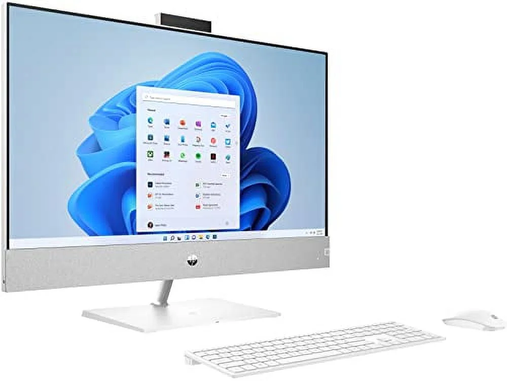 HP Pavilion 27-ca0276z AiO PC Home & Business All-in-One (AMD Ryzen 7 5700U 8-Core, 16GB RAM, 512GB SSD + 1TB HDD, AMD Radeon, 27" 60Hz Touch Win 11 Home) with MS 365 Personal, Hub