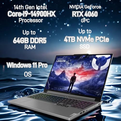Lenovo Legion Pro 7i Gaming Laptop - 16" WQXGA 240Hz Display, Intel 24-Core i9-13900HX, NVIDIA GeForce RTX 4080, 32GB DDR5, 2TB SSD, Wi-Fi 6, Backlit Keyboard, Windows 11 Pro, with Laptop Stand