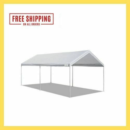 10x20 ft. Heavyduty Canopy Tent Steel Carport Garage Car Shelter Portable White