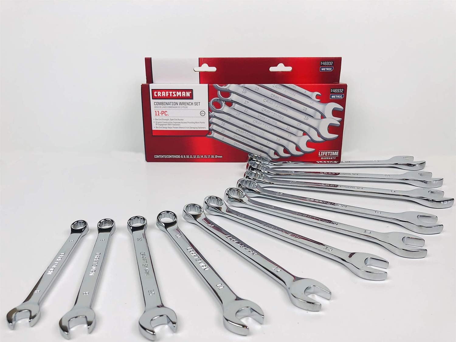 Craftsman 11 Piece Metric Combination Wrench Set - 12 Point - Model 946932 Pack of 2