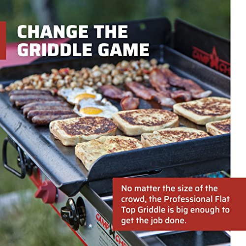 Camp Chef 3-Burner Griddle - Professional Flat Top Griddle for Camp Chef Cooking Systems - Outdoor Cooking Equipment - Fits 16" Cooking Systems