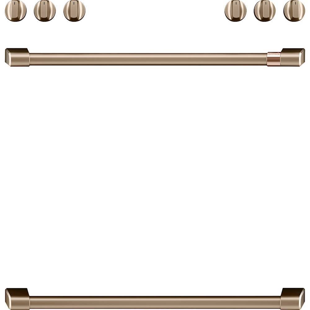 Cafe Brushed Bronze Front Control Electric Knobs and Handle Kit-CXFCEHKPMBZ