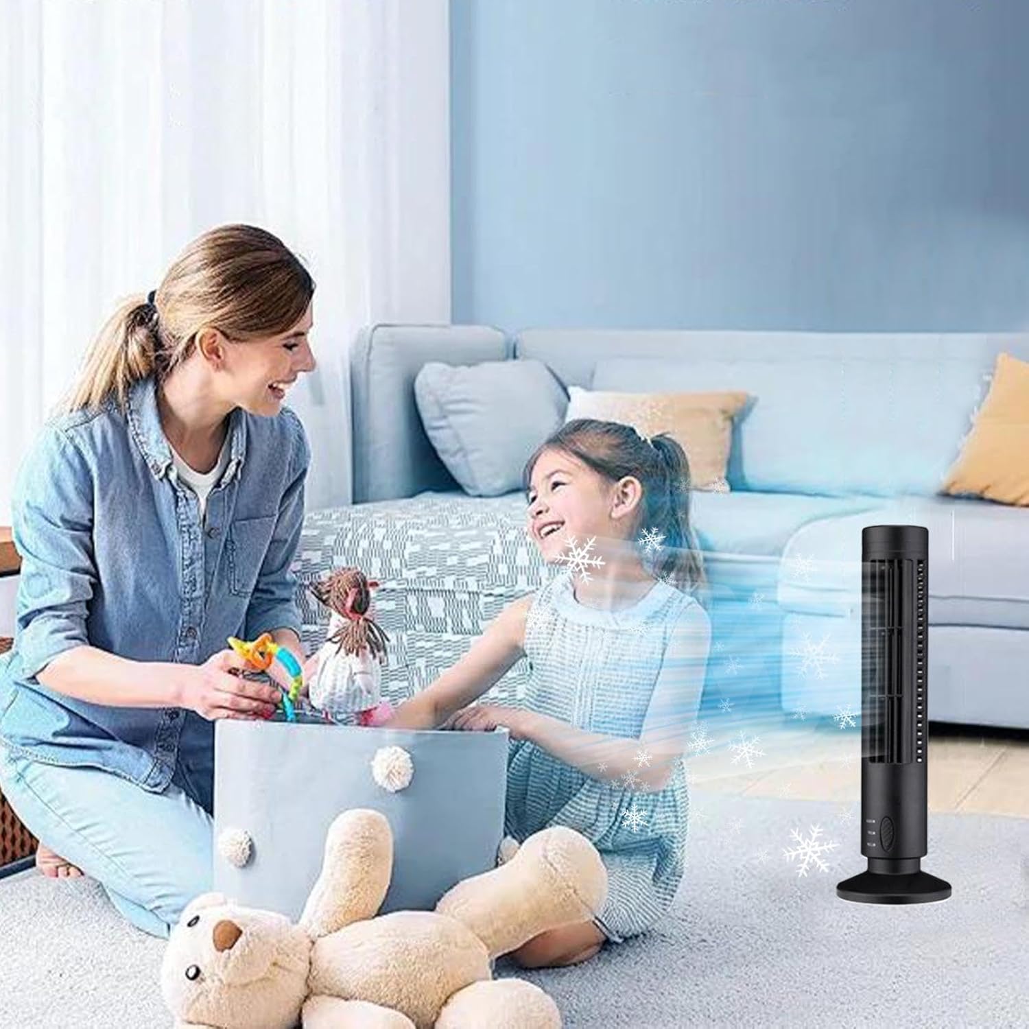 Windowless Portable Air Conditioner Ac Units,Portable Fan Conditioner With Two Speeds Simulates Natural Wind,Small Indoor Outdoor Oscillating Swamp Cooler For Home Offices And Bedrooms