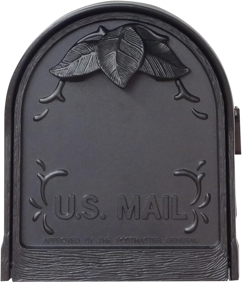 Special Lite Products Floral Curbside Mailbox with Locking Insert and Richland Mailbox Post