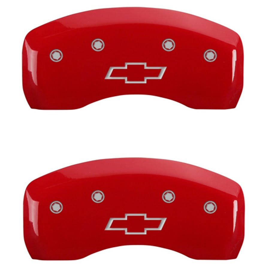 MGP Brake Caliper Covers in Red, Front u0026 Rear Set - 14223SBOWRD