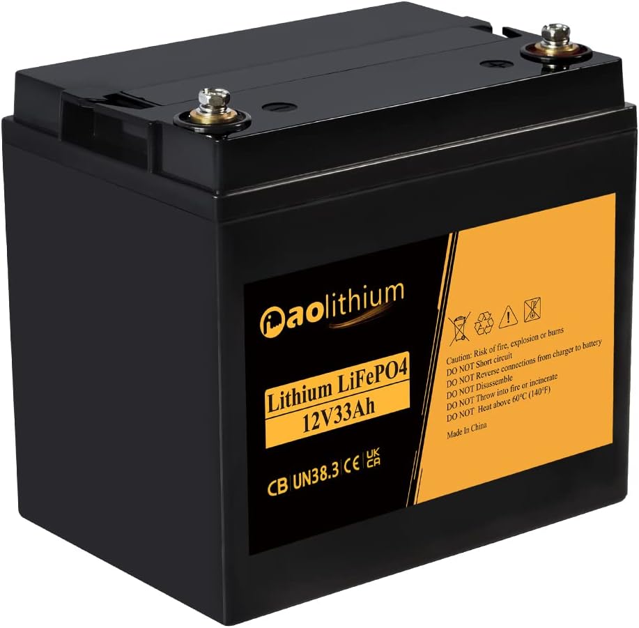 Aolithium 100ah Lithium Battery 12V LiFePO4 Battery with Bluetooth APP 4000 Cycles Maintenance-FreeBattery with Built-in BMS Perfect for RV Solar Marine UPS Off-Grid Applicatins