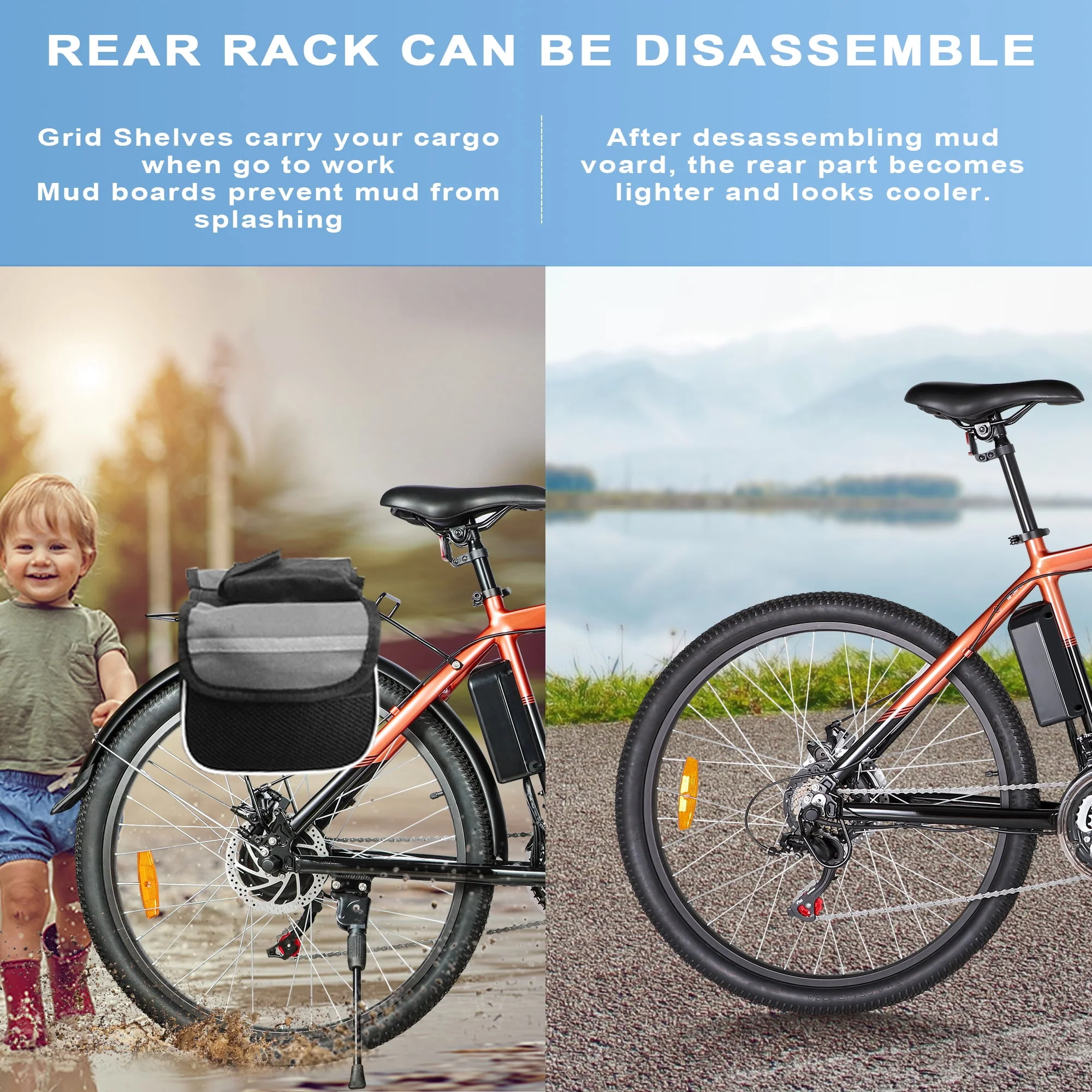 ZNH Electric Bike 26 Electric Mountain Bicycles 350W Motor E bike 21 Speed 36V 10Ah Electric Commuter Bike 20MPH Black Electric Bicycle Ebike