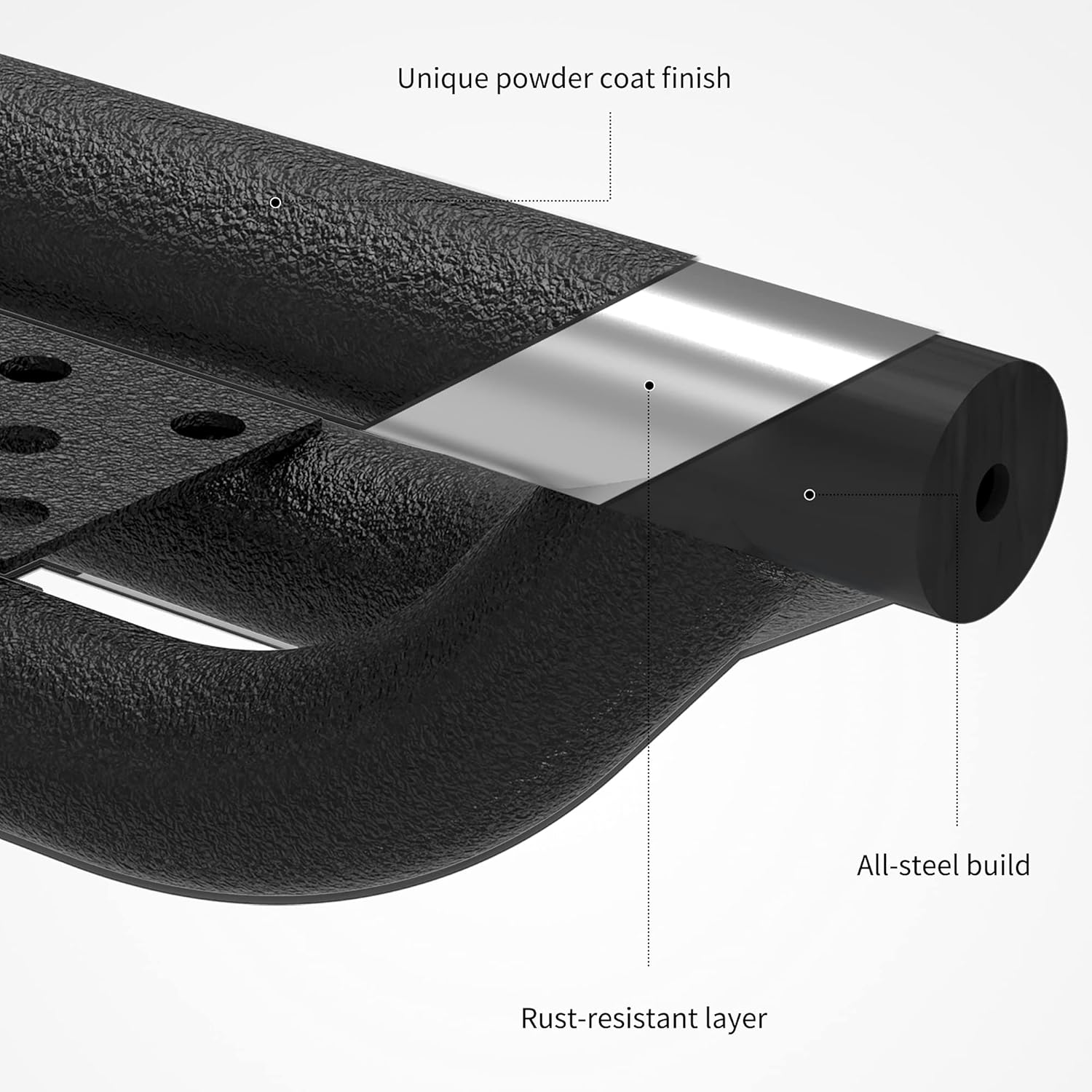 OEDRO 6 Inch Running Boards Compatible with 2005-2022 Toyota Tacoma Double Cab, Bolt-on Side Steps Steel Nerf Bars