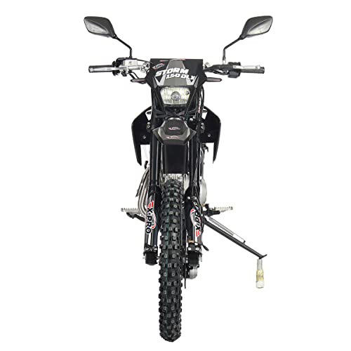 X-PRO 150 Dirt Bike Storm DLX 150 4-Speed Manual Transmission with All Lights, Electric/Kick Start, Big 19"/16" Tires!
