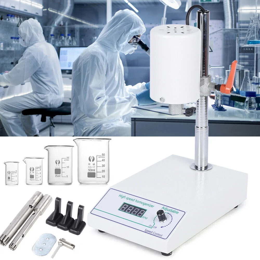 110V FSH-2A Adjustable High Speed Homogenizer Lab Disperser Mixer 22000rpm