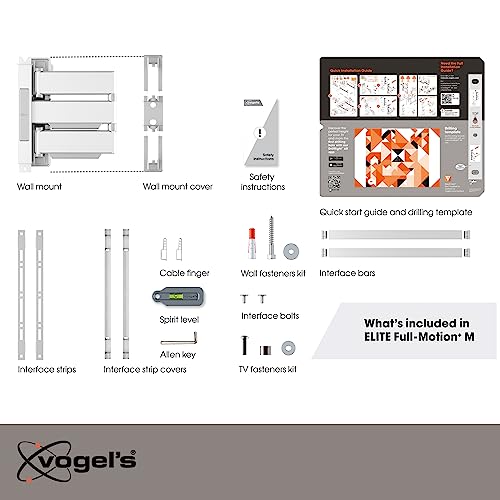 Vogel's TVM 5445 Full-Motion Ultra-Thin TV Wall Bracket for 32-65 inch TVs, Universally Compatible