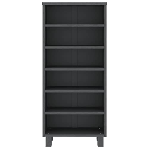 CD Cabinet Light Gray 17.7"x7.1"x39.4" Solid Wood Pine Storage Cabinet Media Cabinet Display Cabinet Suitable for Patio, Living Room, Bedroom.