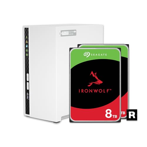 QNAP 4 Bay NAS with 12TB Storage Capacity, Preconfigured RAID 5 Seagate IronWolf Drives Bundle, 2.5GbE Ports (TS-433-4G-44ST-US)
