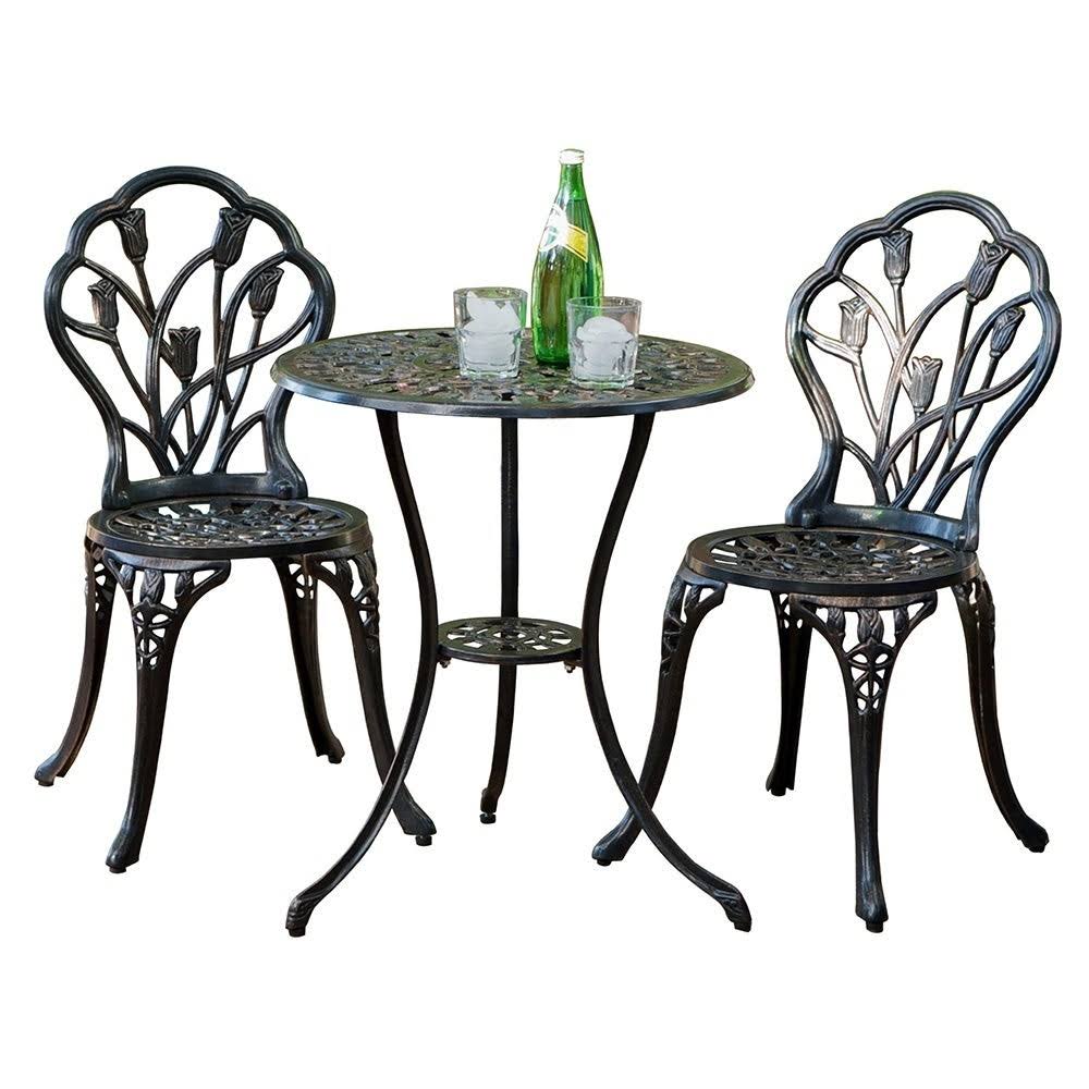 Modern Home Coventry Cast Aluminum Tulip 3PC Bistro Set