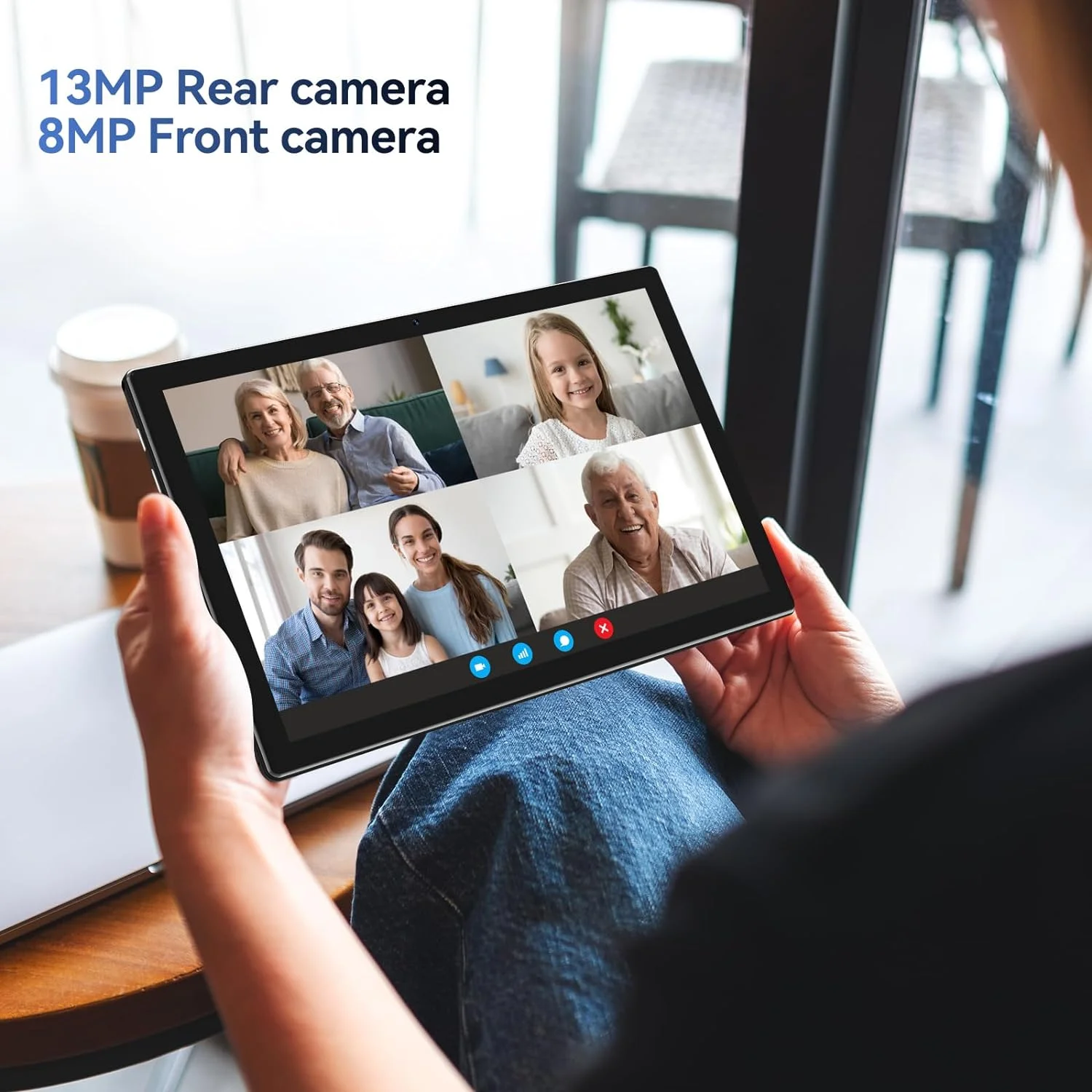 Tablet Android 13 Tablet,10 Inch Android Tablet with Keyboard,5G WiFi Tablet,128GB ROM+16GB RAM (8+8Virtual) +1TB TF Expand,Octa-Core Processor,13MP+8MP Camera,Bluetooth,GPS, FHD Display,2 In 1 Tablet