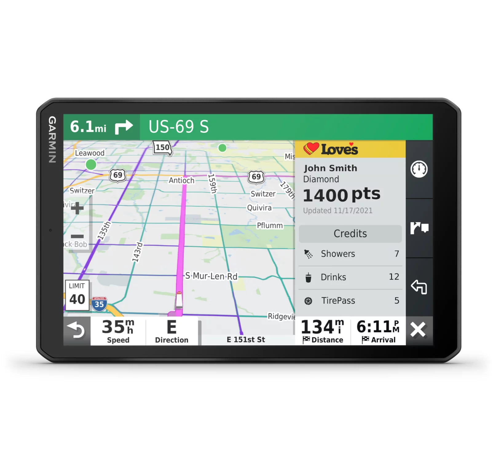 Garmin Dezl OTR810 8” GPS Truck Navigator with Wearable4U Power Pack Bundle