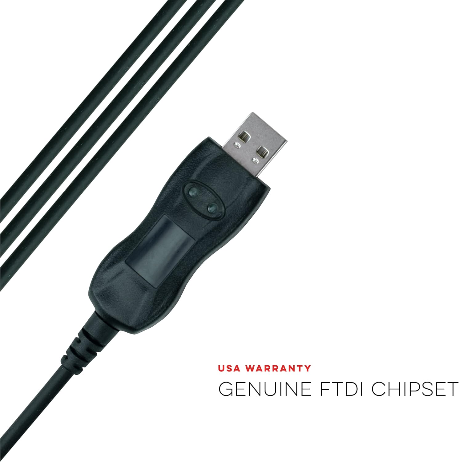 BTECH PC03 FTDI Genuine USB Programming Cable for BTECH, BaoFeng UV-5R BF-F8HP UV-82HP BF-888S, and Kenwood Radios