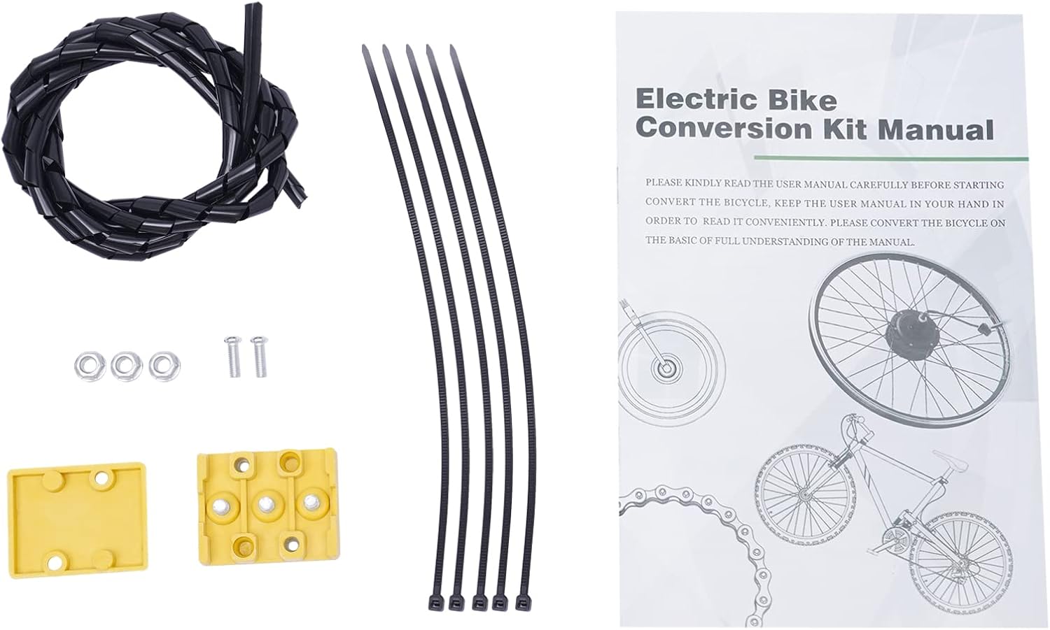 Brush-Less and Gear-Less Bicycle Modification Kit Rear Wheel 40V 1000W Electric Bike Conversion Kit for 28-Inch 29-Inch and 700c Rear Wheel