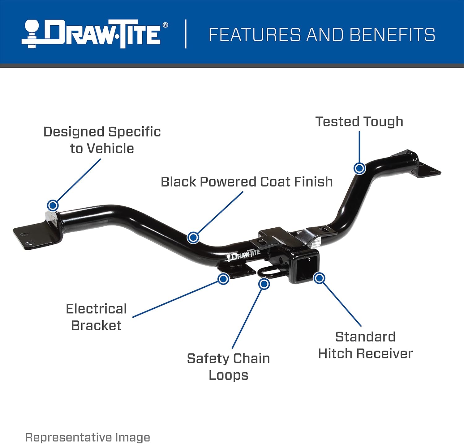 Draw-Tite 75713 Max-Frame Receiver , Black