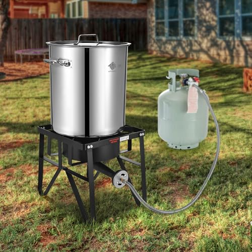ARC 200,000BTU Single Burner Propane Stove, Heavy Duty Propane Burner For Outdoor Cooking Turkey Fryer, Crawfish Boil, Homebrewing