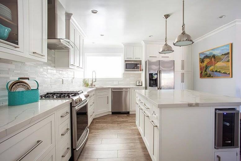 RTA Wholesalers 33 inch Wide Sink Base Kitchen Cabinet Snow White Inset Shaker - Double Door with False Front Drawer - Unassembl