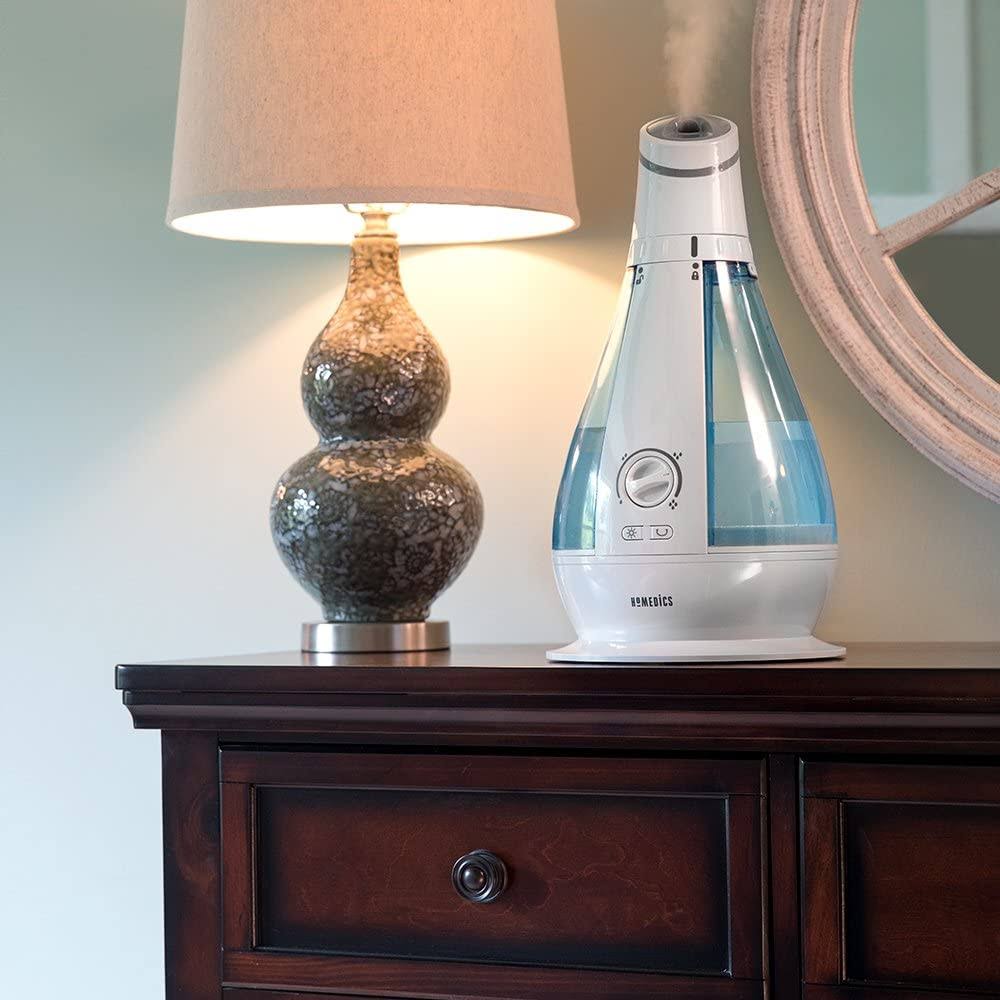 Homedics Cool Mist Oscillating Ultrasonic Humidifier | 120-Degree Rotation, 1 Gallon Tank