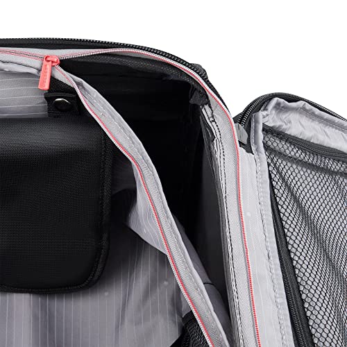 DELSEY Paris Helium DLX Softside Expandable Luggage with Spinner Wheels, Black, Carry on 20 Inch