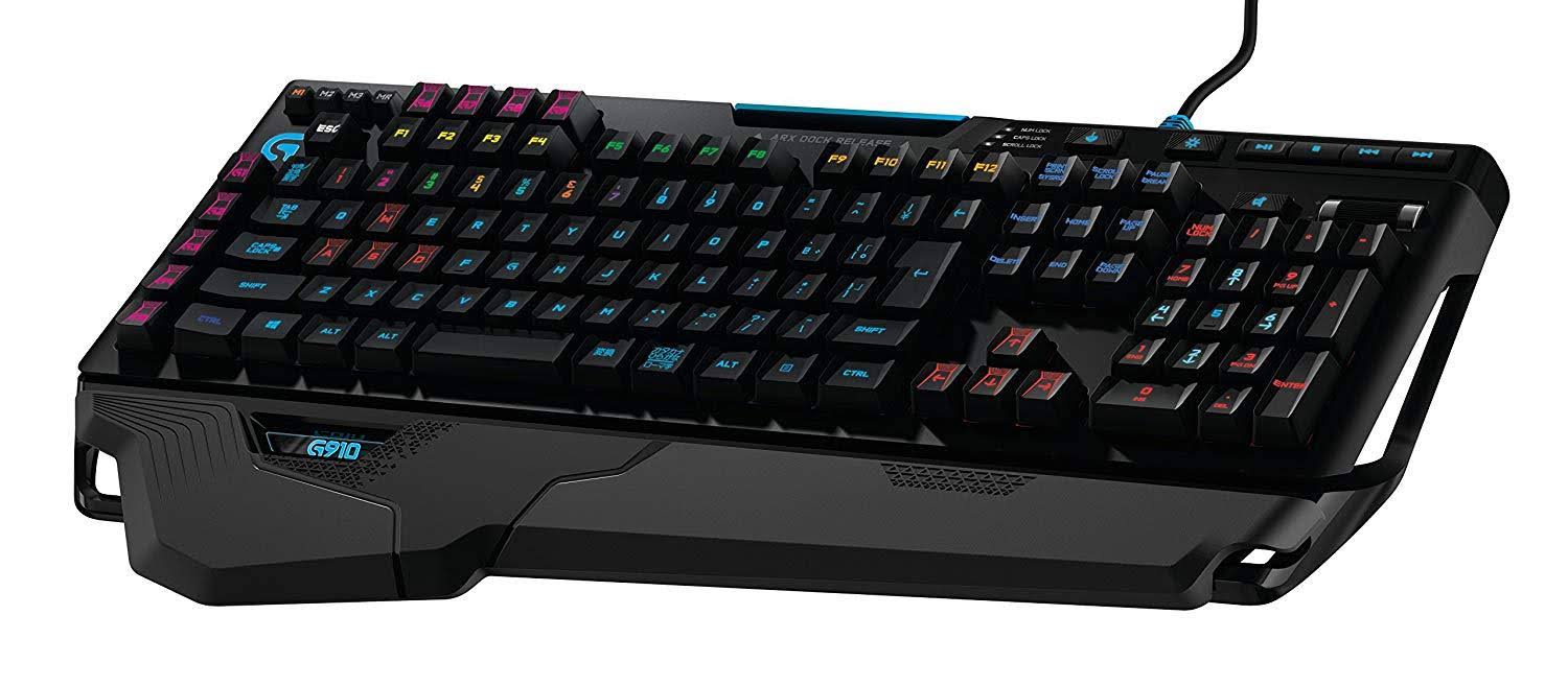 Logitech Orion Spectrum G910 Wired Gaming Mechanical Romer-G Switch Keyboard with RGB Backlighting - Black
