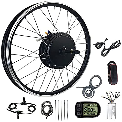 Electric Bike Conversion Kit,Ebike Rear Wheel Conversion Kit,48V 250/350/ 500/1000/1500W Rear Wheel Brushless Gear Motor, 16"/20"/24"/26"/27.5"/28"/29"/700C Wheel Optional,500W-29in