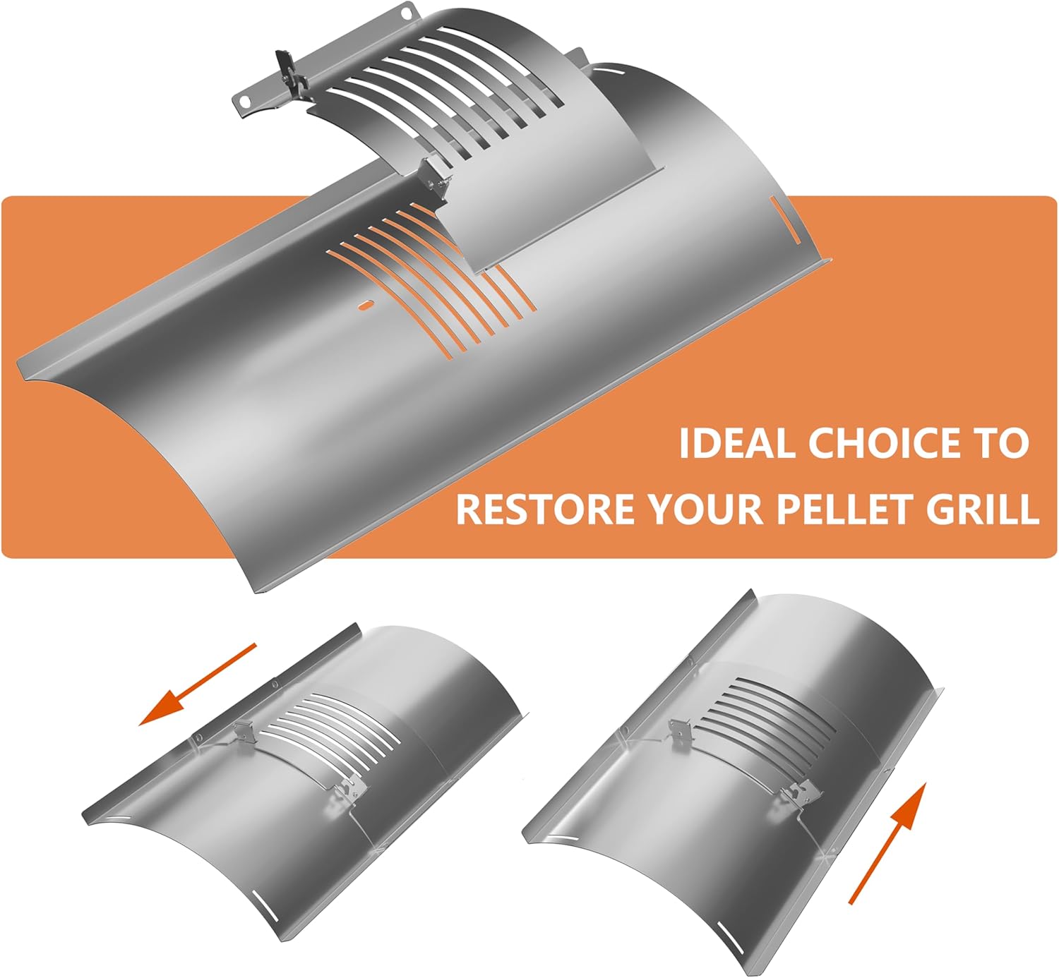 Flame Broiler Kit for Pit Boss Pellet Grills in PB820, PB850 Series with Flame Broiler Adjusting Bar - Includes Slide Cover and Bottom Kit, Grill Replacement Parts for Pit Boss 820D3, 850PS2 and More