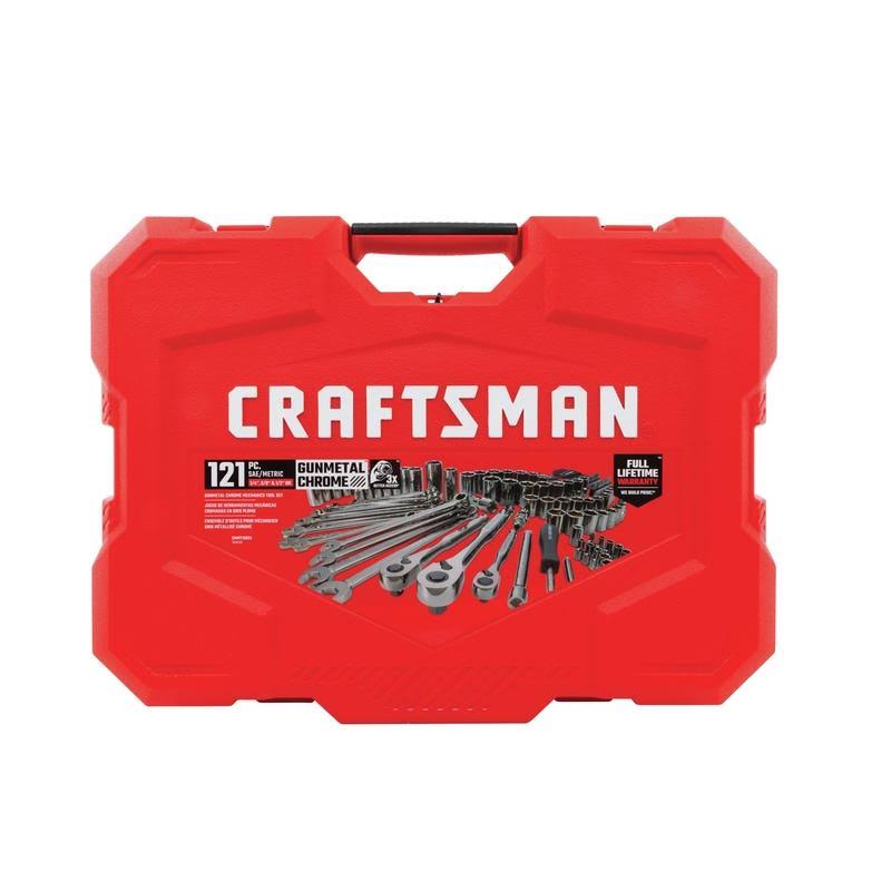 Craftsman 121 Piece SAE and Metric Chrome Mechanic Tool Set