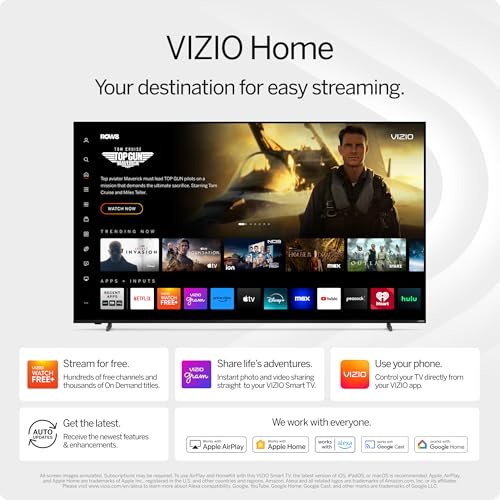 VIZIO 50-inch Quantum Pro 4K 120Hz QLED HDR10+ Smart TV with Dolby Vision, Active Full Array, 240Hz @ 1080p PC Gaming, WiFi 6E, Apple AirPlay, Chromecast Built-in, M50QXM-K01, 2023 Model