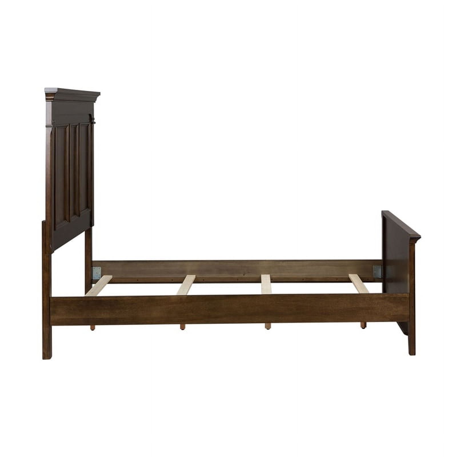 2 Piece Wooden Bedroom Set with Queen Panel Bed and 9 Drawer Dresser