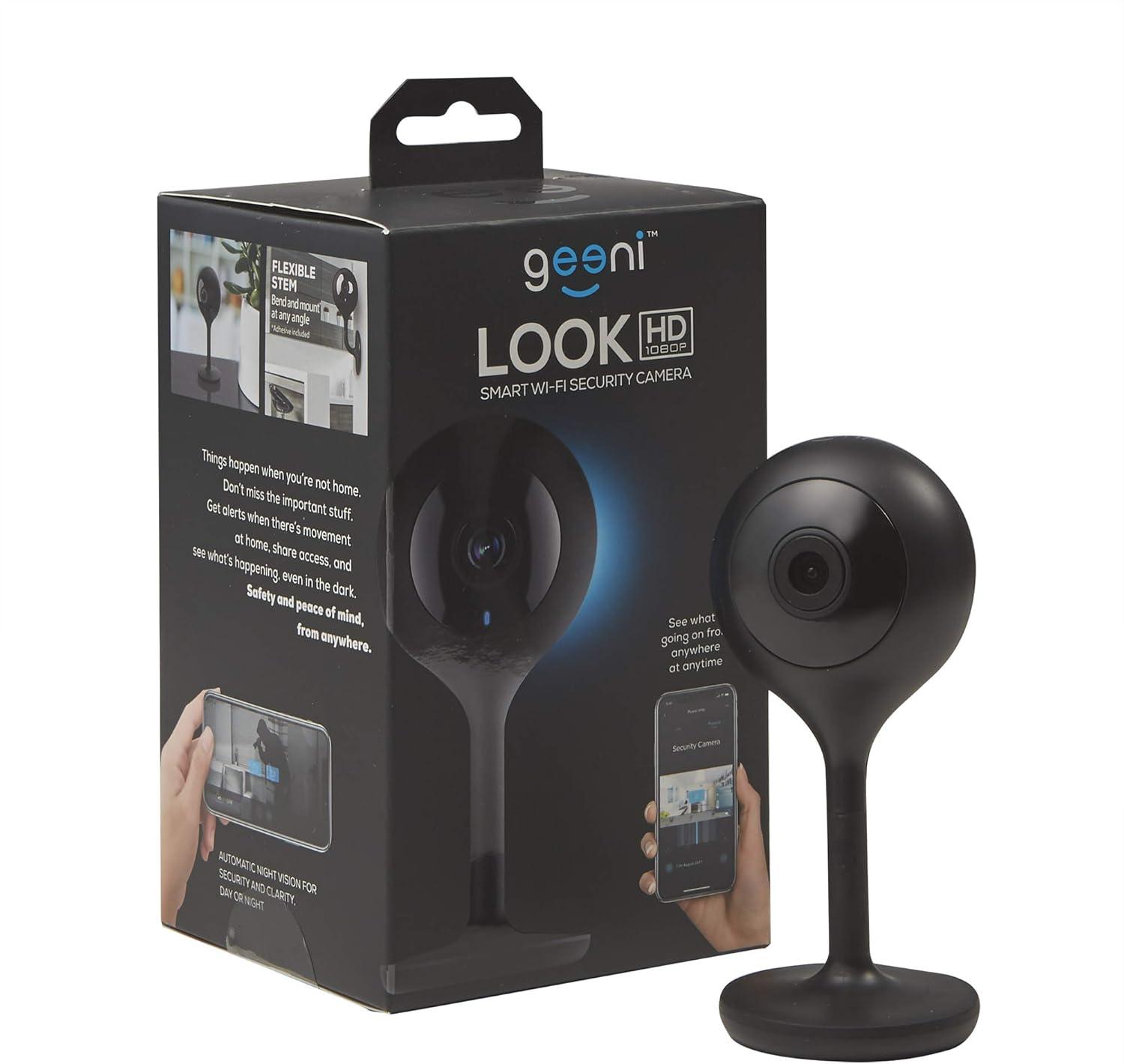 Geeni Look Indoor Smart Security Camera, 1080p HD Surveillance with 2-Way Talk and Motion Detection, Works with Alexa and Google Home, No Hub Required (2 Pack)