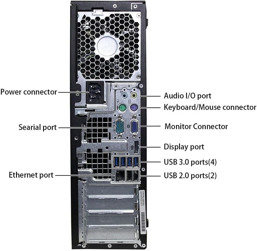 HP Elite 8300 Small Form Factor PC with Intel Quad Core i5-3470 Processor, 16GB DDR3 Memory, 256GB SSD + 2TB HDD, Windows 10 Professional - Black
