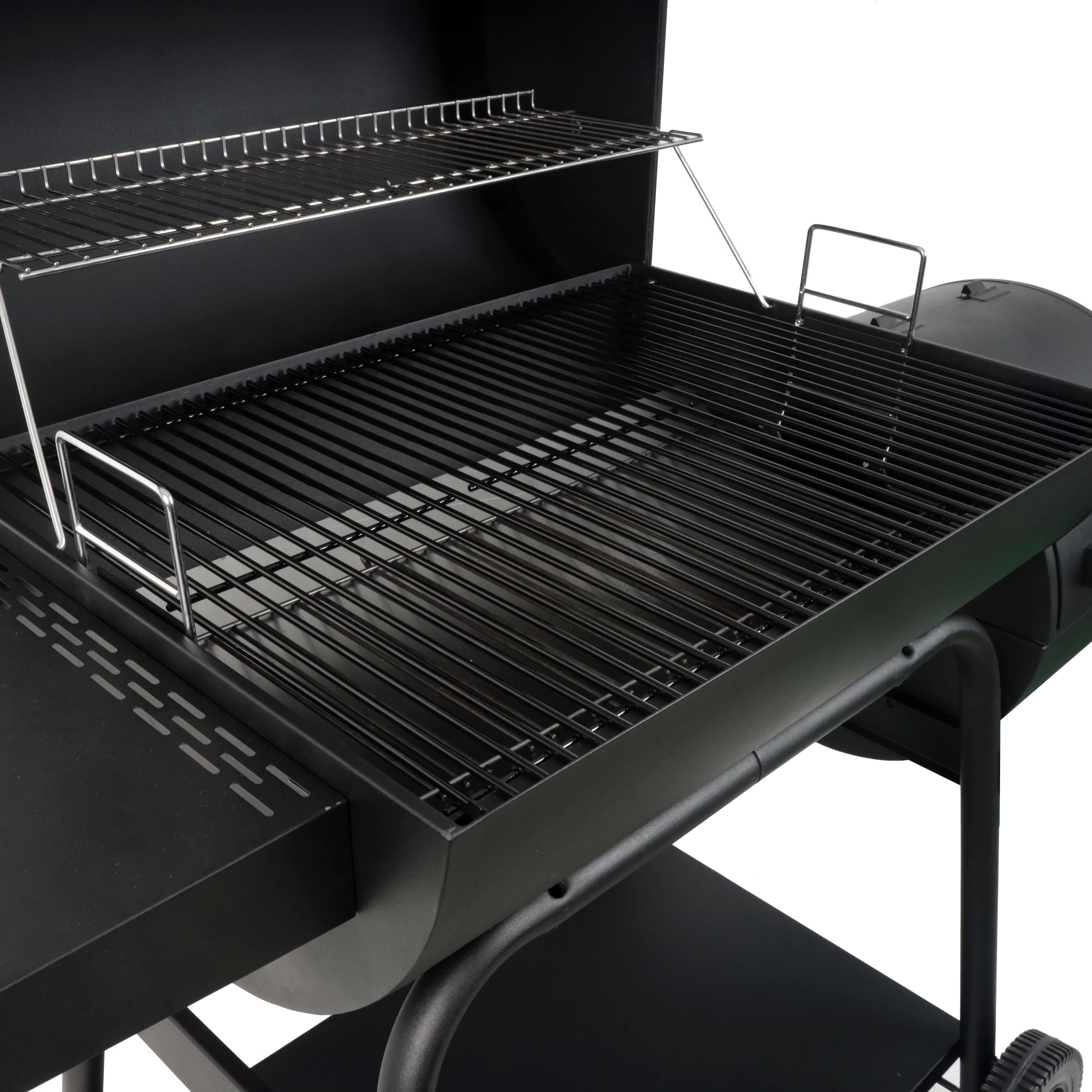 Expert Grill 28" Offset Steel Charcoal Smoker Grill with Side Firebox, Black