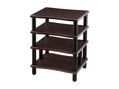Monolith Heavy Duty 4 Tier Audio Stand XL - 1" Shelf Thickness, Open Air Design, Sturdy Construction, Maple