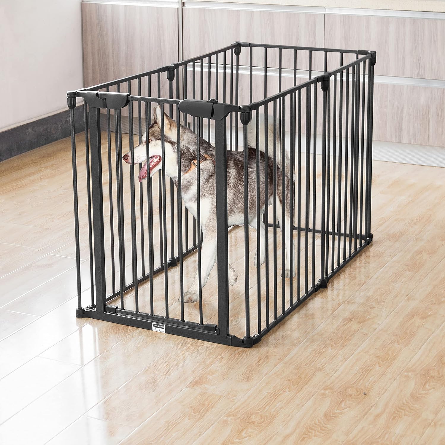 30-Inch-Tall Pet Exercise Playpen �C 6 Panel Folding Indoor/Outdoor Enclosure with Gate for Dogs, Puppies, Cats or Small Animals by Pet Trex,Black