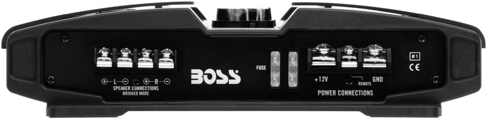 BOSS Audio Systems PT1600 2 Channel Car Amplifier – Phantom Series, 1600 Watts, Full Range, Class A/B, 2-8 Ohm Stable, Mosfet Power Supply, Bridgeable