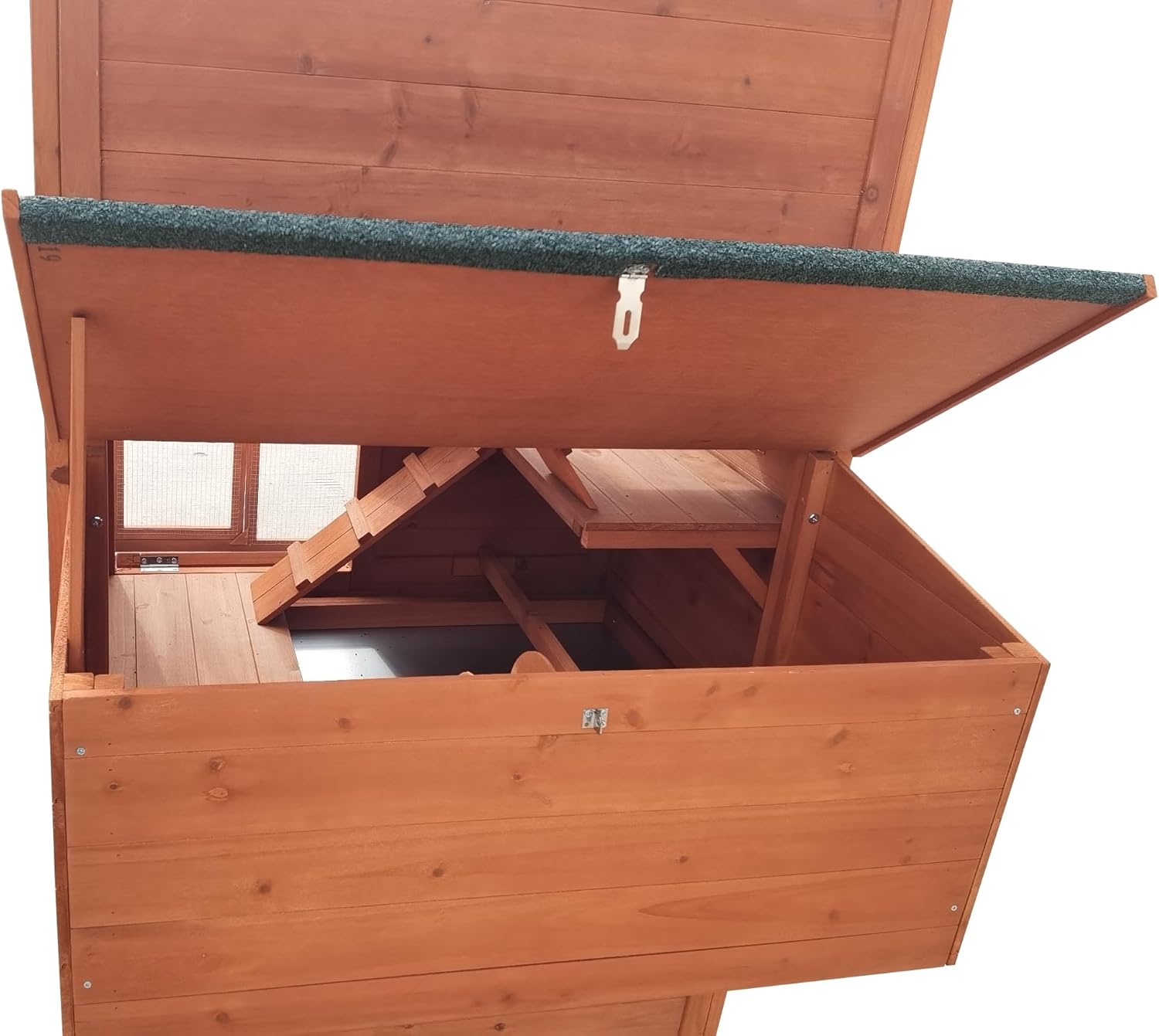 90.6" Large Backyard Wood Chicken Coop Hen House Nesting Box & Run & Cleaning Tray New