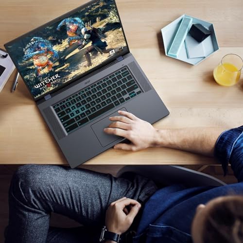 Acer Chromebook 516 GE 16'' QHD (Intel 12th Gen Core i5-1240P, 8GB RAM, 256GB PCIe SSD, RGB Backlit) Cloud Gaming & Business Laptop, WiFi 6E, RJ45, FHD, IST Cable, Chrome OS - 2023, Titanium Gray