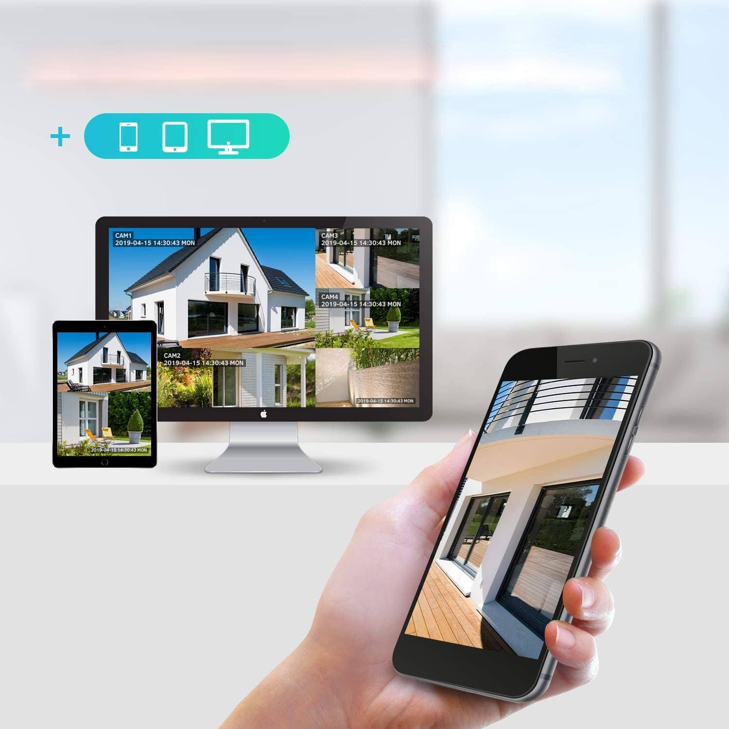 HeimVision HM241 1080p Wireless Security Camera System, 8CH NVR 4pcs