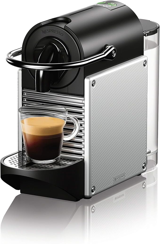 Open Box Nespresso Pixie Espresso Machine by De'Longhi Aluminum EN124S - Silver