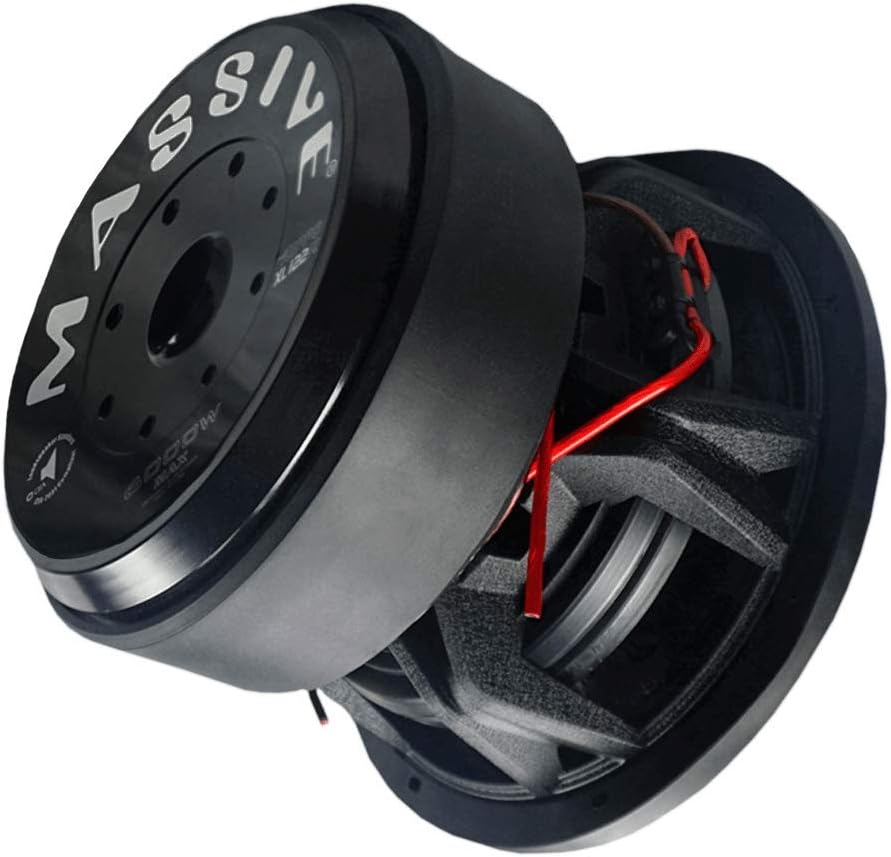 Massive Audio HIPPOXL152 – 15 Inch Car Audio Subwoofer, High Performance Subwoofer for Cars, Trucks, Jeeps - 15" Subwoofer 2000 Watt RMS, 4000w MAX Dual 2 Ohm, 3 Inch Voice Coil. Sold Individually