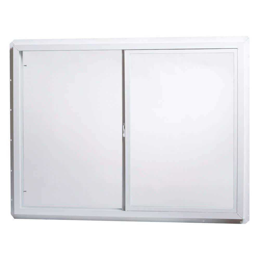 TAFCO Windows 48 in. x Utility Left-Hand Single Slider Vinyl Windows Single Glass and Screen - Shop Hardware Tools Online Store