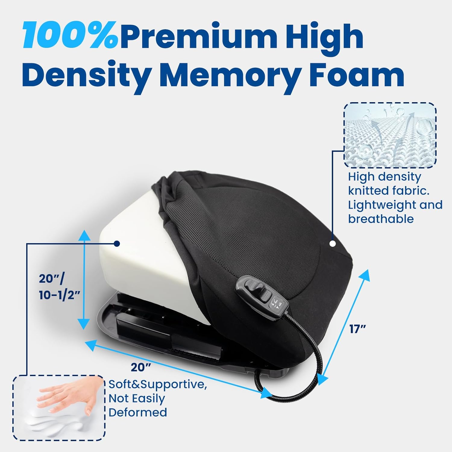 Electric Lift Cushion for Elderly,Electric Chair Lift Assist Devices for Seniors,Lifting Cushion for Elderly Sit to Stand,Lift Seats to Help Seniors Stand Up,Support Up to 300lbs
